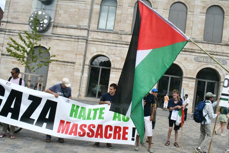 Rassemblement de solidarité avec la Palestine à Besançon