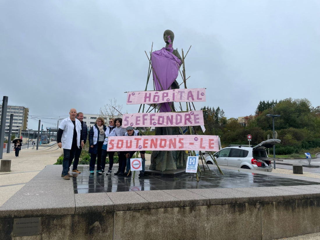 CHRU Minjoz de Besançon Une action symbolique pour alerter sur la