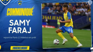 Foot : le Sochalien Samy Faraj rejoint en prêt le Paris 13 Atlético