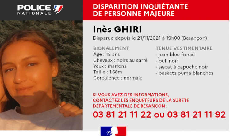 Besançon : La lycéene portée disparue a été retrouvée