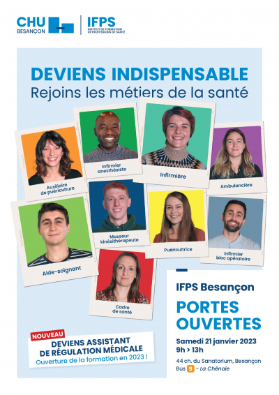 Rejoindre les m&eacute;tiers de la sant&eacute;&nbsp;: Journ&eacute;es portes ouvertes de l'IFPS samedi 21 janvier