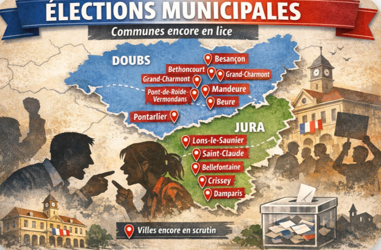Municipales  : 22 communes encore appel&eacute;es aux urnes ce dimanche en Franche-Comt&eacute;