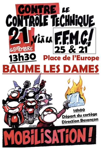 Contr&ocirc;le technique : mobilisation de la F&eacute;d&eacute;ration des Motards en Col&egrave;re